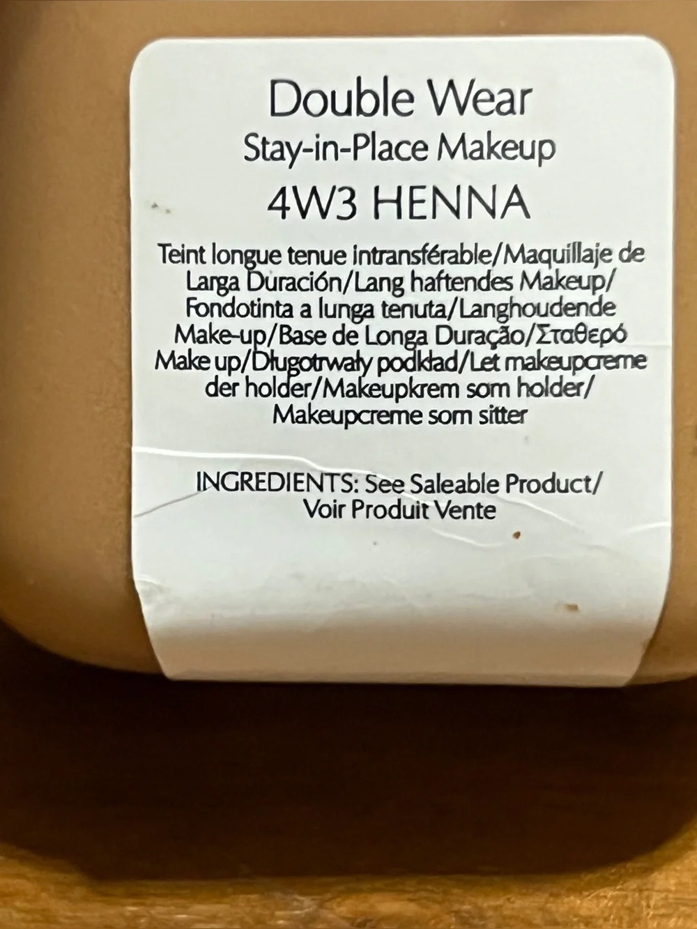 Estee Lauder Double Wear Foundation Original Formula 4W3 Hena